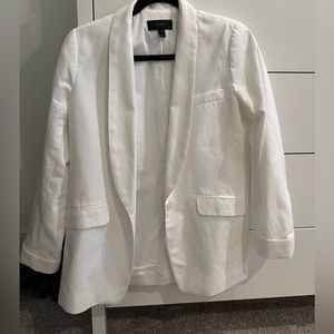 White linen blazer